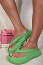 Green iKrush Green Cora Chunky Platform Flip-flops Sandals, Image 8 of 8