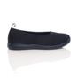 Navy Blue AJVANI Navy Blue Flat Comfort Slip On Trainers, Image 2 of 6