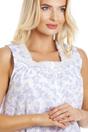 Blue Camille Lingerie Blue Floral Print Sleeveless Nightdress, Image 5 of 5