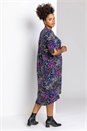 Blue Curve Patchwork Floral Tunic Dress, Image 2 of 4