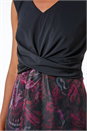Pink Twist Front Butterfly Print Stretch Dress, Image 5 of 5