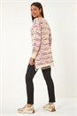 Pink Boucle Fringe Hem Tunic Jumper, Image 3 of 5