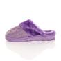 Lilac AJVANI Lilac Glitter Knitted Mules Slippers, Image 2 of 5