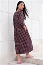Pink Polka Dot Print Pocket Dress, Image 3 of 4