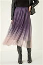 Pink Ombre Dip Dye Mesh Layered Skirt, Image 1 of 7