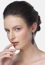Navy Blue AVANT-GARDE PARIS Navy Blue Diva Collection Drop Earrings, Image 4 of 5