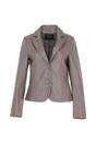 Taupe Ashwood Leather Taupe 'Angelica' Real Leather Two Button Blazer, Image 2 of 5