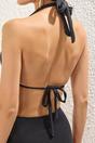 Black Hardware Detail Triangle Bikini Top, Image 4 of 4