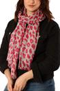 Fuchsia Bold Leopard Print Lightweight Scarf, Image 1 of 4