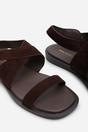 Dark Brown Where's That From Dark Brown Canopy Cross Over Strap Sandal, Image 5 of 7