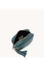 Teal The Tassel Teal Leather Crossbody Bag, Image 5 of 6