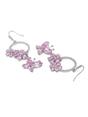 Light Pink Butterfly Wreath Drop Earrings, Image 2 of 3