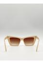 Brown Oversized Angular Cateye Sunglasses, Image 5 of 5