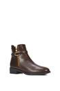 Brown XY LONDON Brown 'Lorna' Flat Low Heel Ankle Booties With Decorative Buckle and Zip, Image 2 of 7