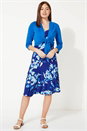 Royal Blue Tie Detail Jersey Shrug, Image 3 of 4