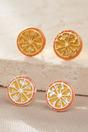 Gold Mia Gioielli Gold Sterling Silver Orange Slice Studs, Image 1 of 3