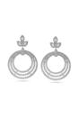 Silver Gleaming Cluster Drop Earrings, Image 1 of 4