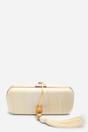 White Falcon Marble Finish Tassel Clutch Bag, Image 3 of 8