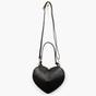 Black Italian Leather Heart Crossbody Bag, Image 5 of 5