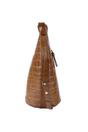 Tan Ashwood Leather Tan 'Expression' Croc Embossed Real Leather Shoulder Bag, Image 3 of 4
