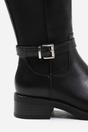 Black 'Bode' Knee High Boots With Buckle Detail, Image 3 of 4