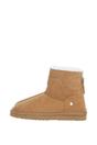 Tan 'Lottie' Suede Leather Boots with Sheepskin Lining, Image 3 of 4