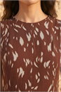 Chocolate Brush Stroke Panel Midi Dress, Image 4 of 4