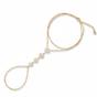 Gold Stars Of Universe Sterling Silver Gold Plated Hand Chain Ring, Image 1 of 7