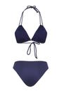 Navy WOVCOR Navy Triangle Bikini Set with Multi Strap Detail, Image 4 of 5