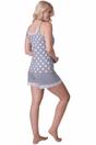 Grey Camille Lingerie Grey 100% Cotton Spot Printed Sleeveless Top Pyjama, Image 4 of 5