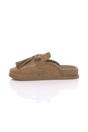 Camel Flat Tassel Moccasin Mules Sandals Sliders, Image 3 of 4