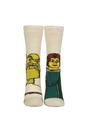 Beige Ladies Thermal Shrek Patterned Socks with Soft Brushed Lining, Image 1 of 2
