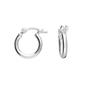 Silver Sterling Silver 12mm Sleeper Creole-Hinged Hoop Earrings, Image 1 of 1