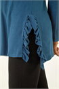 Teal Soft Touch Side Ruffle Top, Image 5 of 5