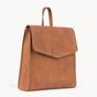 Tan 'MARGARET' Distressed Vintage Real Leather Flap Over Backpack, Image 1 of 4