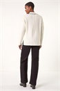 Ivory Funnel Neck Seam Detail Jumper, Image 3 of 5