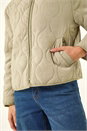 KHAKI Petite Quilted Puffer Jacket, Image 5 of 5