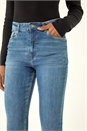 Indigo Slim Leg Stretch Mom Jeans, Image 5 of 5