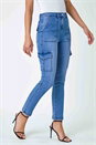Denim Cotton Blend Cargo Stretch Jegging, Image 4 of 5