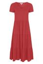 Rust Malaga Tiered Broderie Sleeve Dress, Image 1 of 3