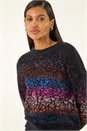 Black Gradient Knit Jumper, Image 1 of 5