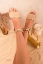 Tan iKrush Tan Hazel Studs Decorated Platform Strappy Sandals, Image 8 of 8