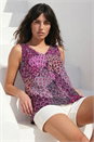 Pink Abstract Print Bar Back Vest, Image 2 of 4
