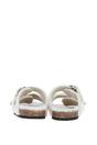 Beige Double Buckle Style Sheepskin Slippers, Image 4 of 4