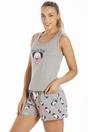 Grey Camille Lingerie Grey Dog Motif Short Cotton Pyjama Set, Image 2 of 5