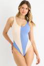 Multi Gini London Multi Gini London Multi Contrast Panel Swimsuit, Image 4 of 4