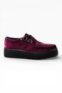 Burgundy TUK Footwear Burgundy Viva High Creeper Goth Shoes - AV8463, Image 2 of 7