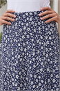Navy  Ditsy Floral Skater Skirt, Image 4 of 4