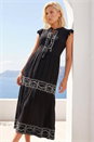 Black Petite Embroidered Dress, Image 1 of 4