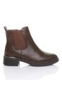 Brown Low Heel Elastic Chunky Sole Zip Ankle Chelsea Boots, Image 1 of 4